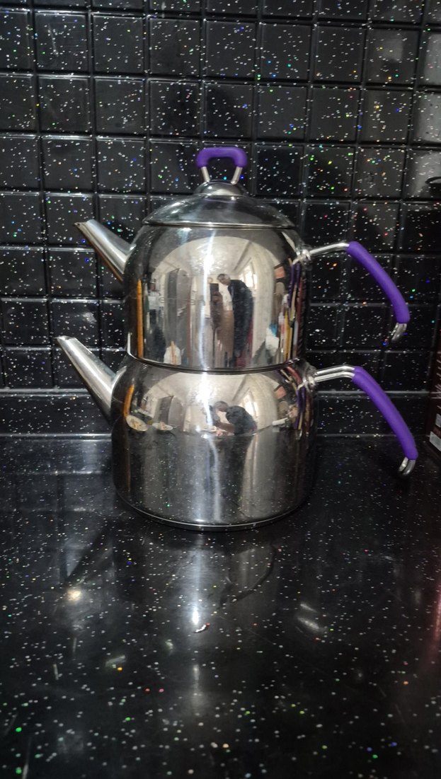 Mor Saplı Parlak Çaydanlık - Görsel 3