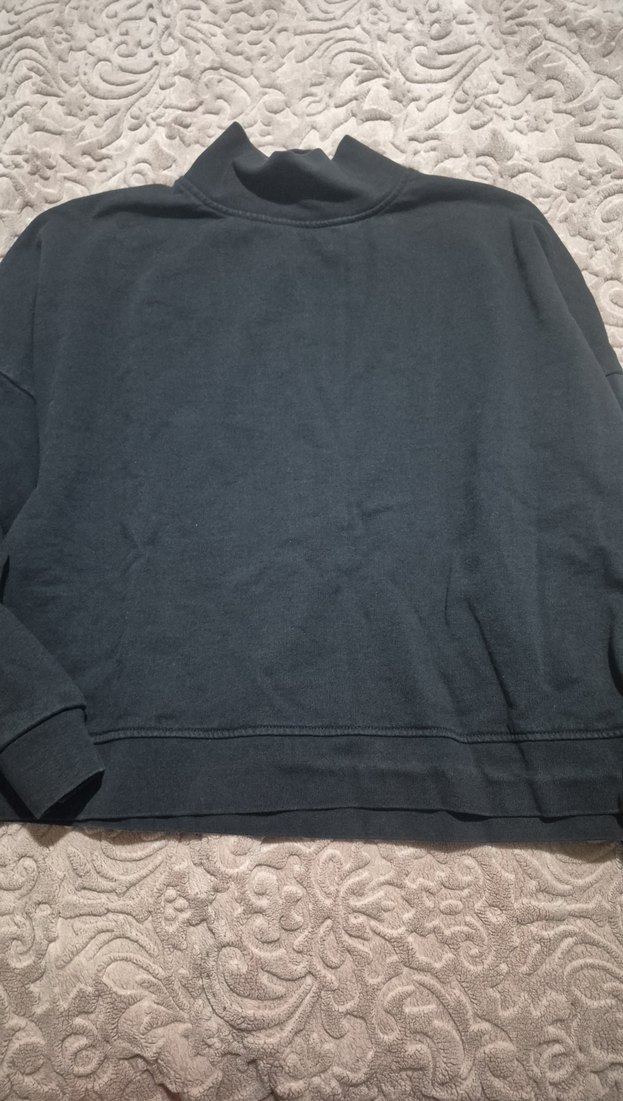 Gri Kadın Basic Uzun Kollu Sweatshirt - Görsel 4