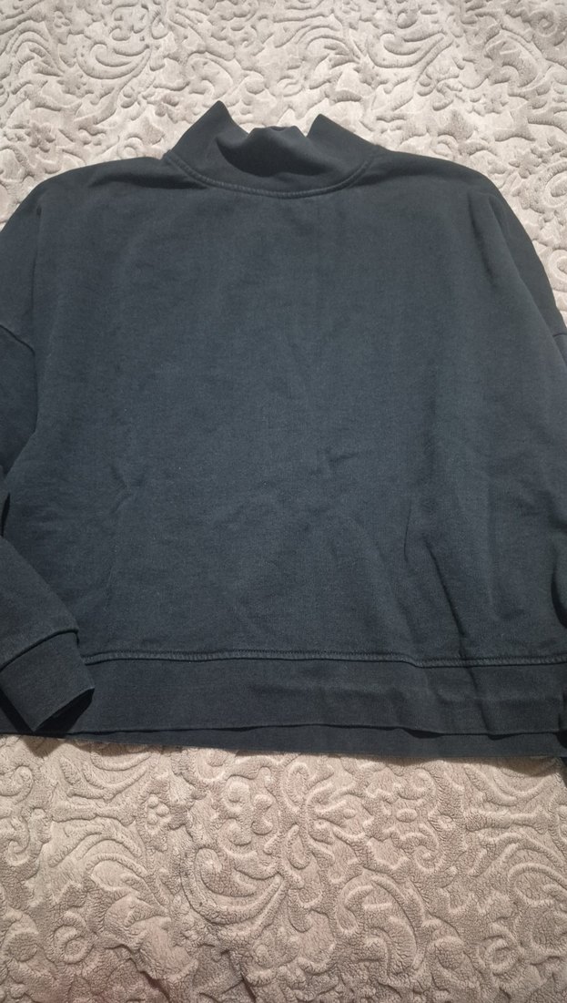 Gri Kadın Basic Uzun Kollu Sweatshirt - Görsel 2