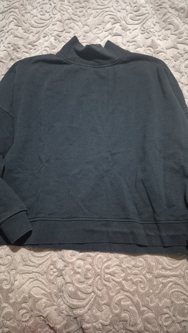 Gri Kadın Basic Uzun Kollu Sweatshirt - Görsel 3
