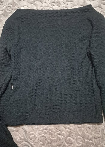 Gri Kadın Triko Uzun Kollu Bluz - Görsel 2