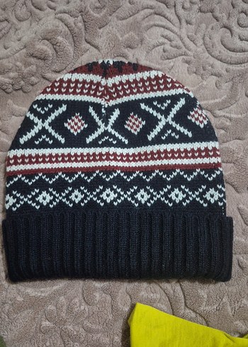 Kadın Örgü Kahverengi Bohem Bere - Görsel 3