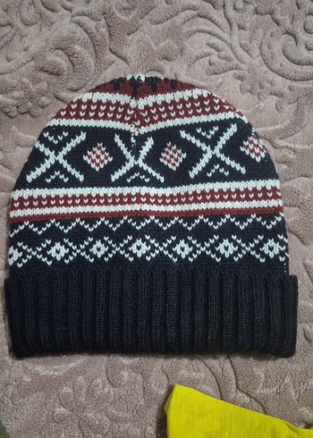 Kadın Örgü Kahverengi Bohem Bere - Görsel 2