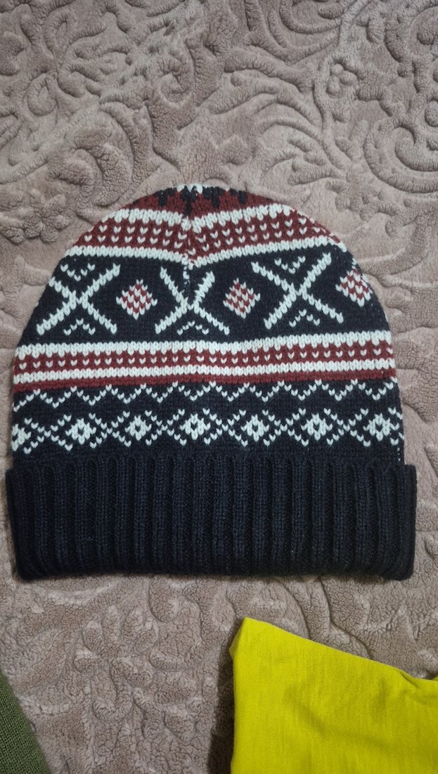 Kadın Örgü Kahverengi Bohem Bere - Görsel 2