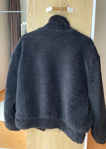 Diğer Peluş Siyah Midi Mont