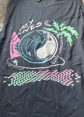 Siyah Baskılı plaj/deniz elbisesi - Görsel 2