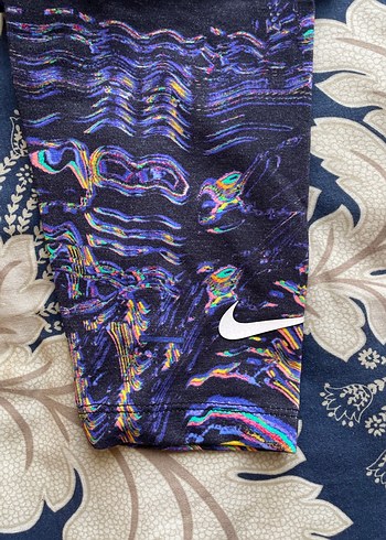 Kadın Çok Renkli Tie-Dye Desenli Tayt - Görsel 2