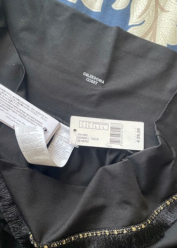 Drapeli Siyah Uzun Kadın Etek - Görsel 4