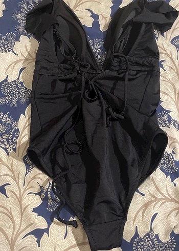 Siyah Fırfırlı Kadın Mayo - Görsel 2