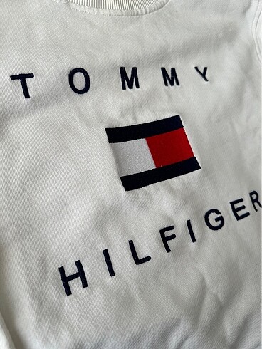 Tommy Hilfiger Beyaz Sweatshirt L Beden