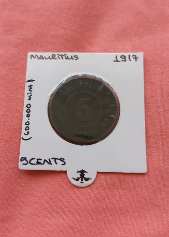 mauritus 1917 5 sent