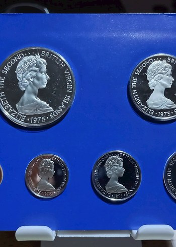  Beden Renk 1975 Britanya Virjin Adaları Madeni Paraları Sertifikalı
