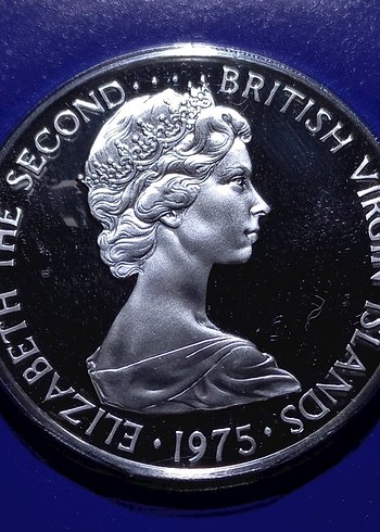  1975 Britanya Virjin Adaları Madeni Paraları Sertifikalı
