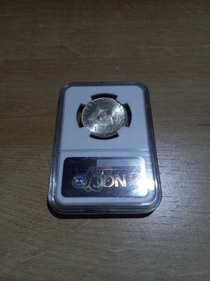 1966 İtalya Gümüş 500 lire MS64 - Görsel 2