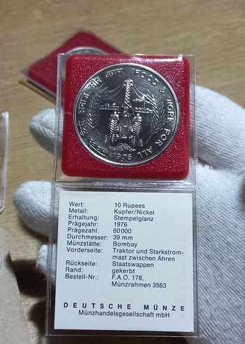 Hindistan 1976 10 paise fao - Görsel 2