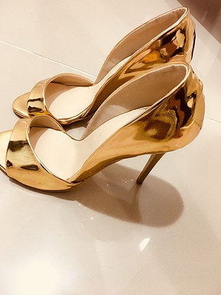 Diğer Gold şık sade ayakkabı