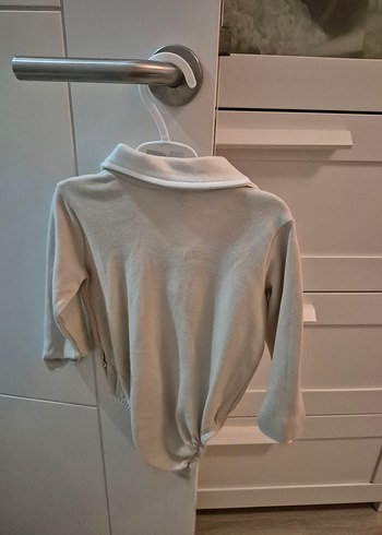 Chakra Uzun Kollu, Yaka Detaylı Erkek Bebek Body 6-9 ay