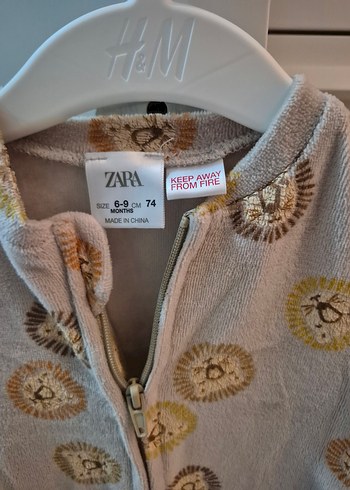 Zara Kahverengi Aslan Desenli Uzun Kollu Bebek Tulumu 6-9 ay