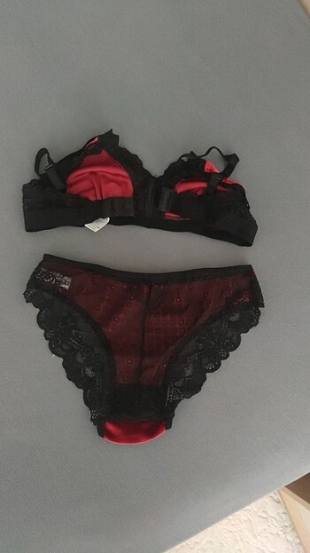 Kadife kütyen külot takımı  - Görsel 2