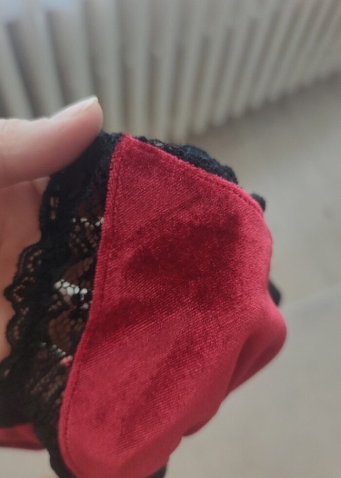 Kadife kütyen külot takımı  - Görsel 4