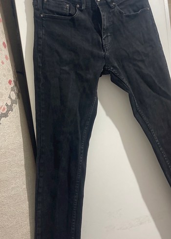 Siyah erkek Slim  Fit Midi Boy Denim Jean - Görsel 2