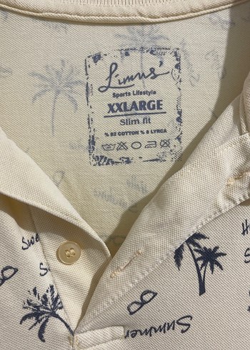 Sarı Baskılı Kısa Kollu Polo Tişört - Görsel 2