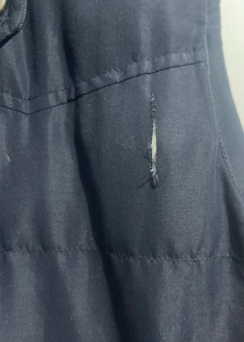 Düğmeli Koyu Gri Denim Yelek - Görsel 2