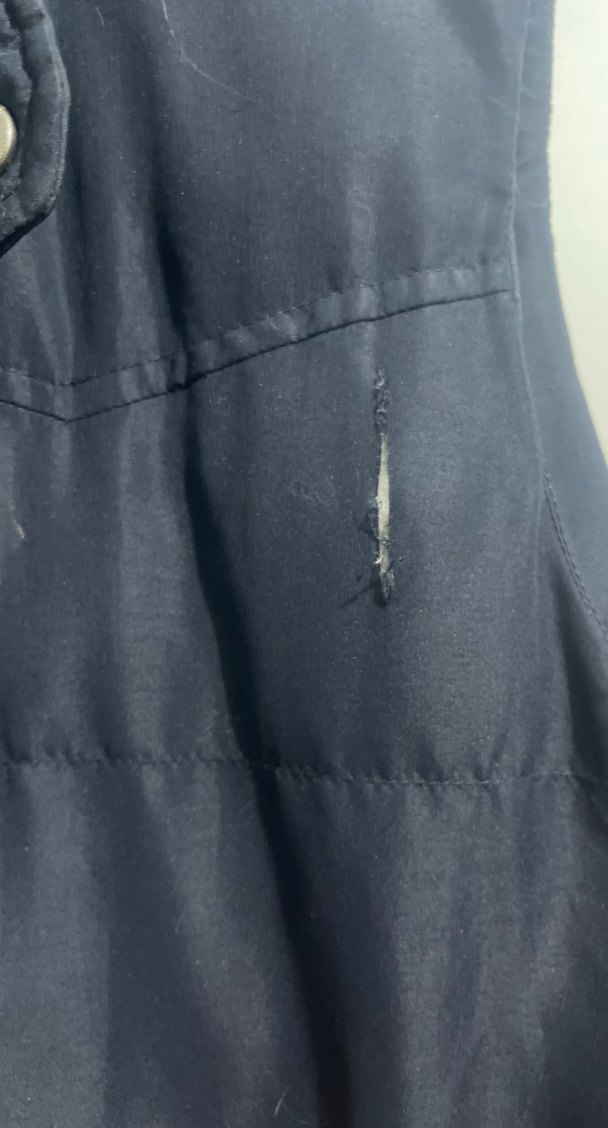 Düğmeli Koyu Gri Denim Yelek - Görsel 2