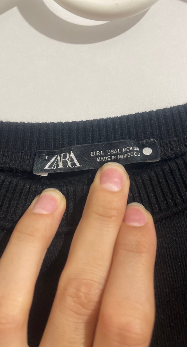 Siyah Fırfırlı Uzun Kollu Sweatshirt - Görsel 2