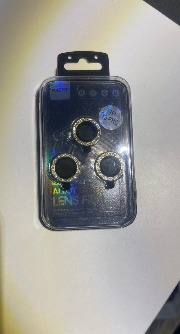 Siyah Alaşım Cam Lens Koruyucu 3'lü Set - Görsel 2