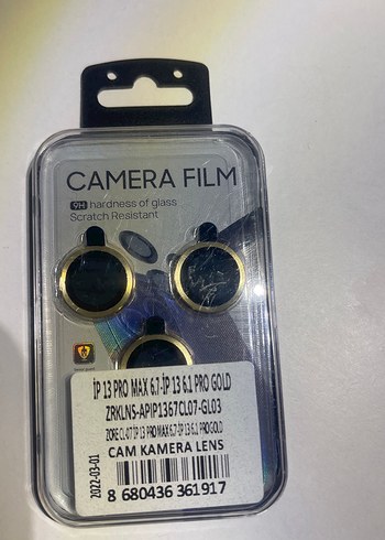 Altın Renkli Kamera Lens Koruyucu Film - Görsel 2