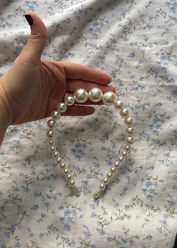 İnci Detaylı Beyaz Kadın Saç Aksesuarı - Görsel 2