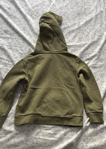 H&M Haki Kapüşonlu Kadın Sweatshirt - Görsel 3