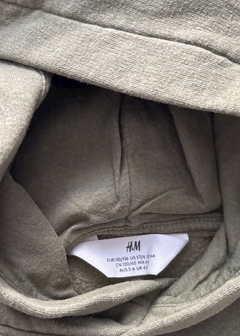 H&M Haki Kapüşonlu Kadın Sweatshirt - Görsel 2