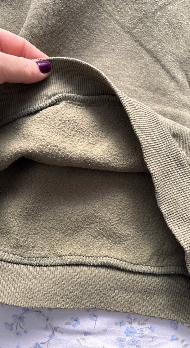 H&M Haki Kapüşonlu Kadın Sweatshirt - Görsel 4