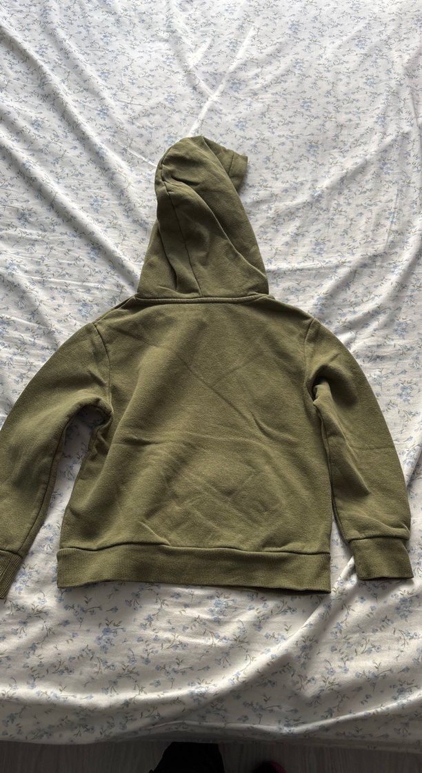 H&M Haki Kapüşonlu Kadın Sweatshirt - Görsel 3