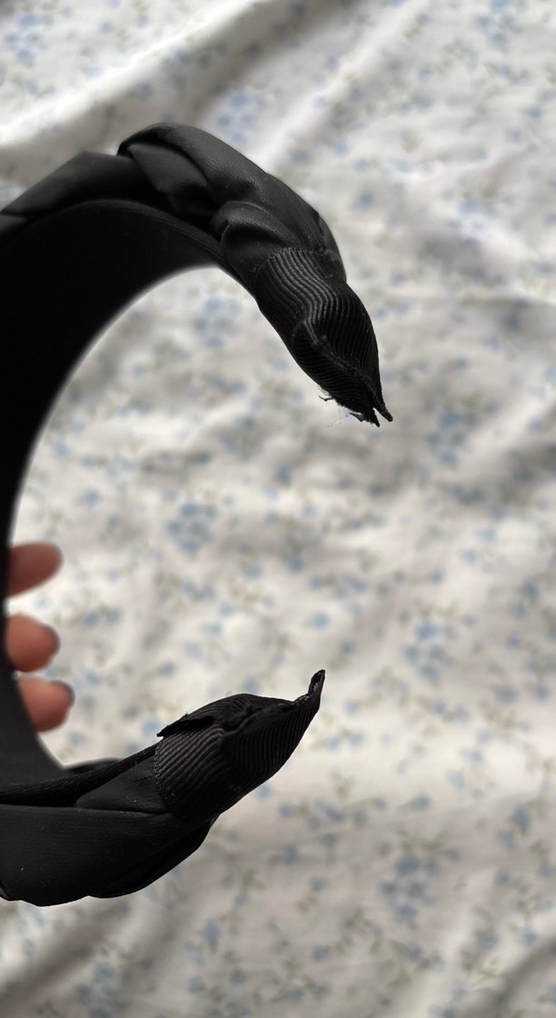 Siyah Sentetik Kumaş Saç Bandı - Görsel 4