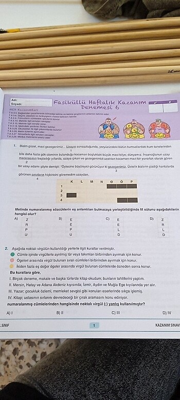  Beden Renk LGS KONDİSYON TÜRKÇE VE FEN BİLİMLERİ 