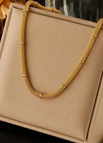 Çelik gold kolye