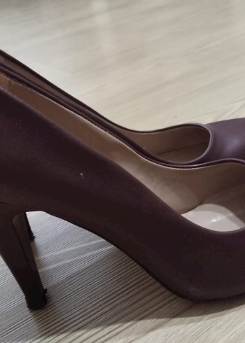 bordo Klasik Stiletto Topuklu Kadın Ayakkabı