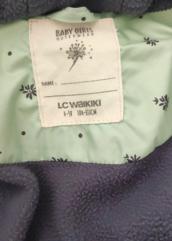 Kız Çocuk Kapüşonlu Yeşil Mont - Görsel 4