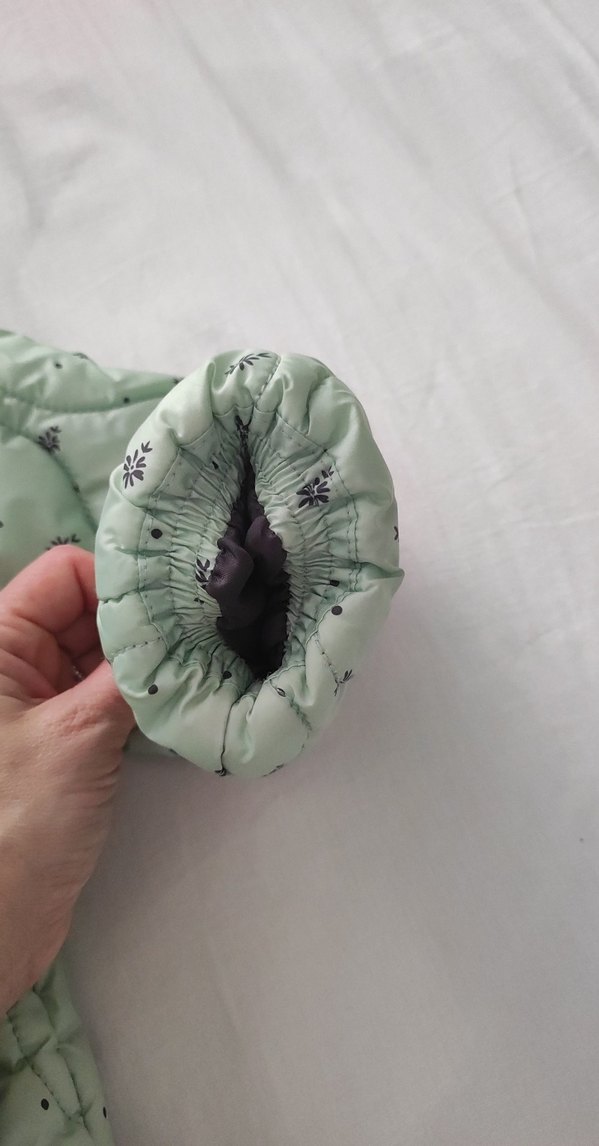 Kız Çocuk Kapüşonlu Yeşil Mont - Görsel 2