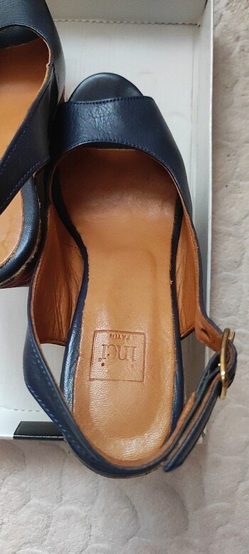 Hakiki deri dolgu topuk  - Görsel 5