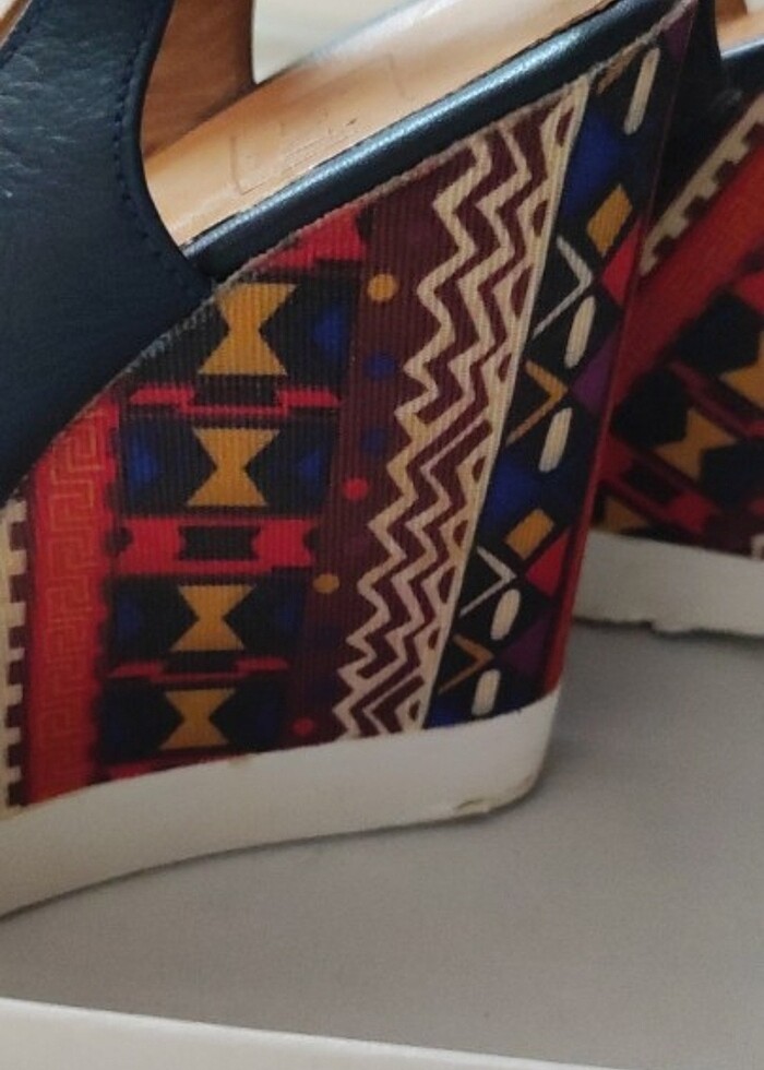 Hakiki deri dolgu topuk  - Görsel 3