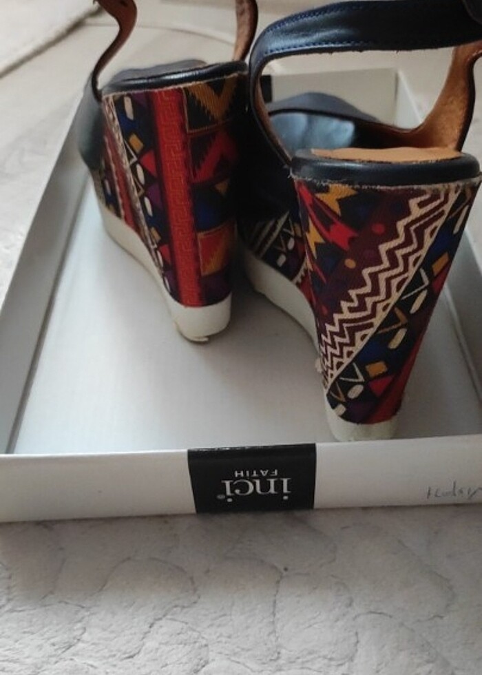 Hakiki deri dolgu topuk  - Görsel 4