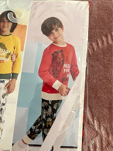 10 Yaş Beden Kışlık Erkek çocuk pijama takımı
