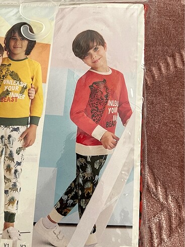 10 Yaş Beden çeşitli Renk Kışlık Erkek çocuk pijama takımı
