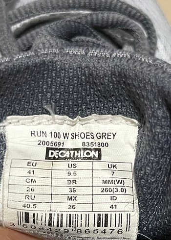 41 Beden gri Renk Gri Bağcıklı Kadın Spor Ayakkabı