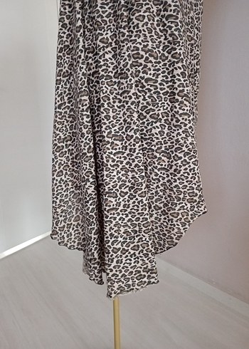 xxl Beden Leopar Desenli geniş beden elbise