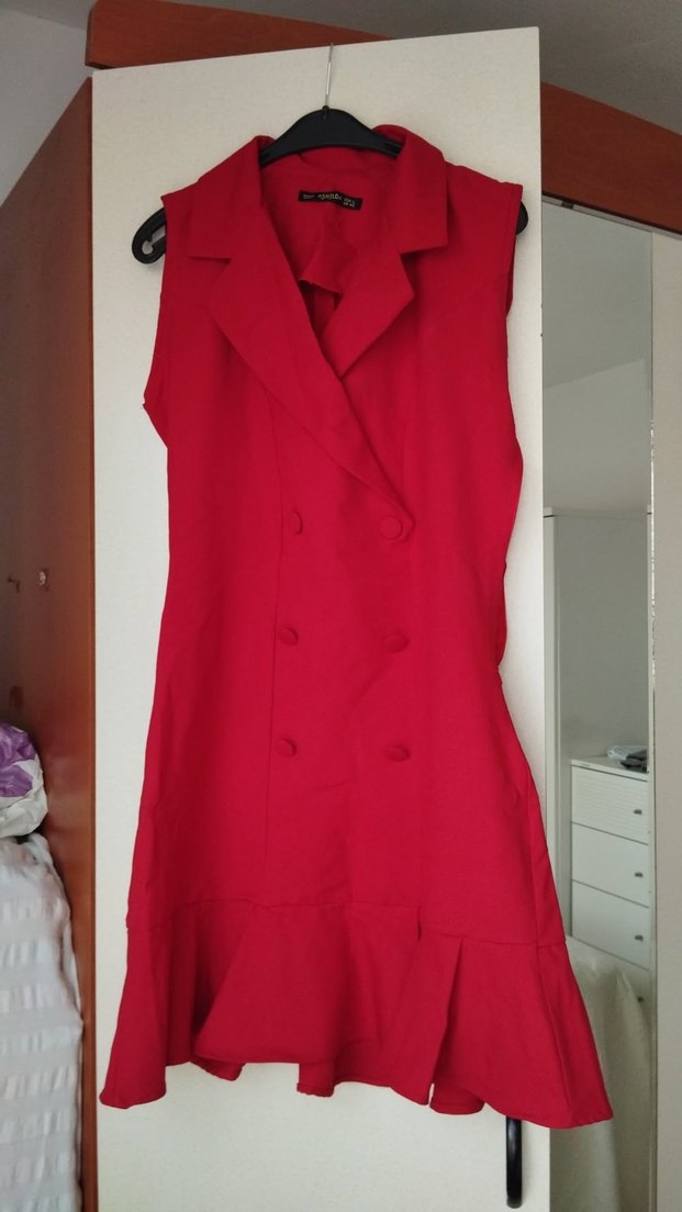 Volanlı Blazer Kolsuz Elbise - Görsel 2